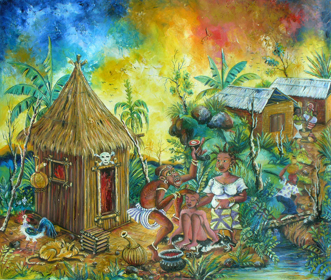 Paintings of African Village Life