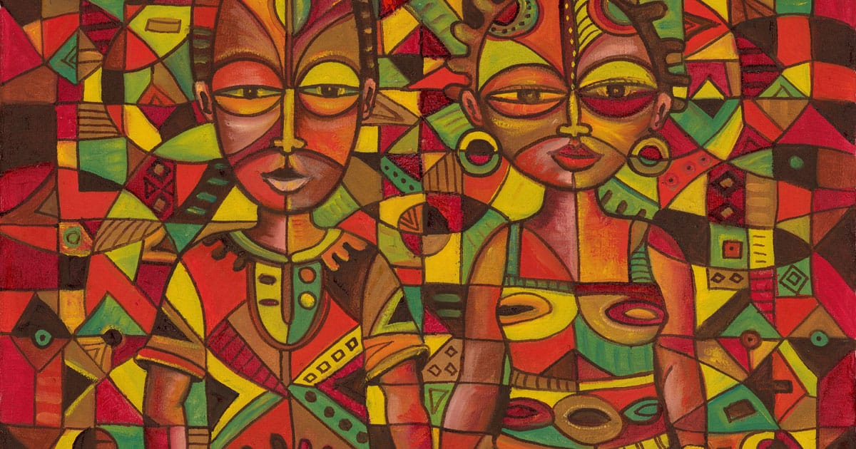 Twin II | Art Cameroon African Paintings